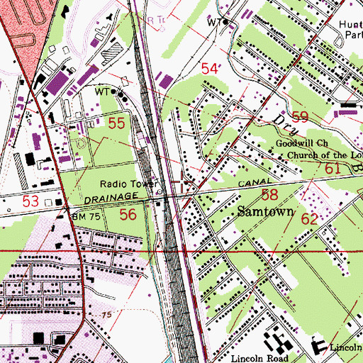Topographic Map of Second New Zion Baptist Church, LA