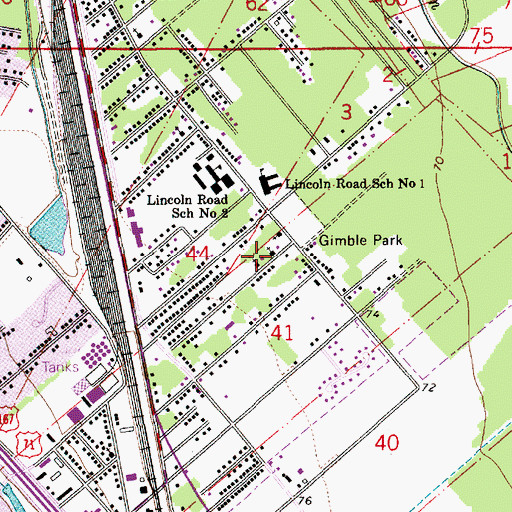 Topographic Map of Woodside Church of God in Christ, LA