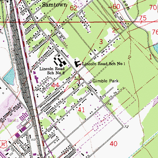 Topographic Map of Galilee Baptist Church, LA