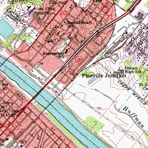 Topographic Map of Jerusalem Baptist Church, LA