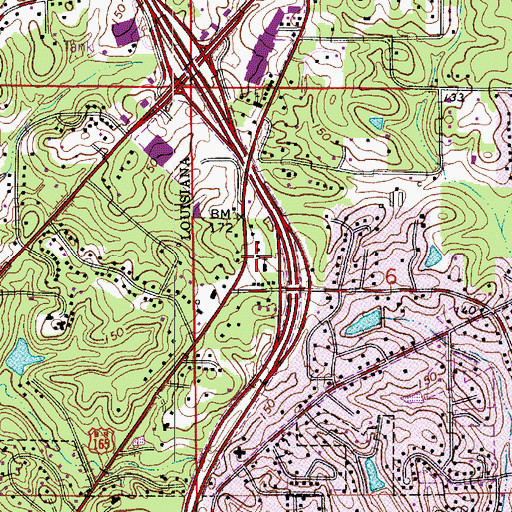 Topographic Map of Maranatha Christian Academy, LA