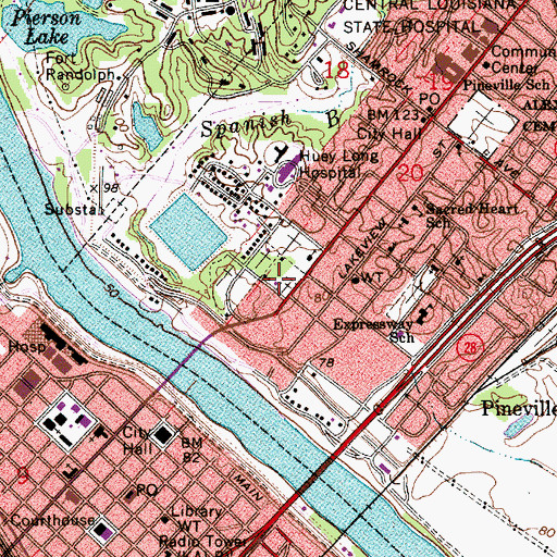 Topographic Map of Jewish Cemetery, LA