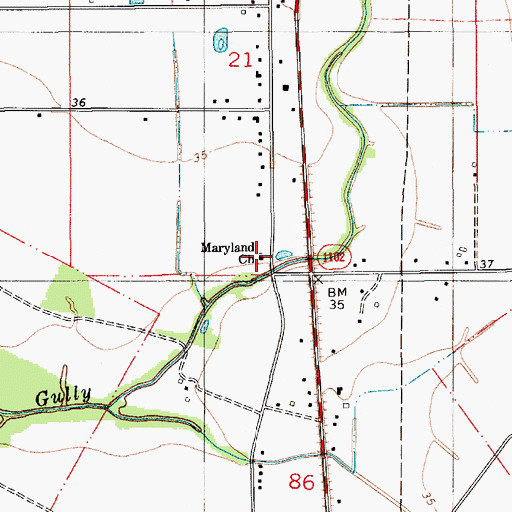 Topographic Map of Maryland Church, LA