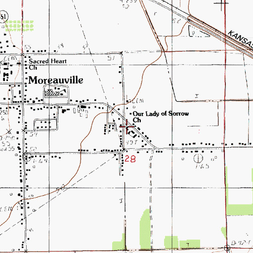 Topographic Map of Our Lady of Sorrow Church, LA