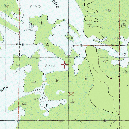 Topographic Map of Spring Bayou State Wildlife Management Area, LA