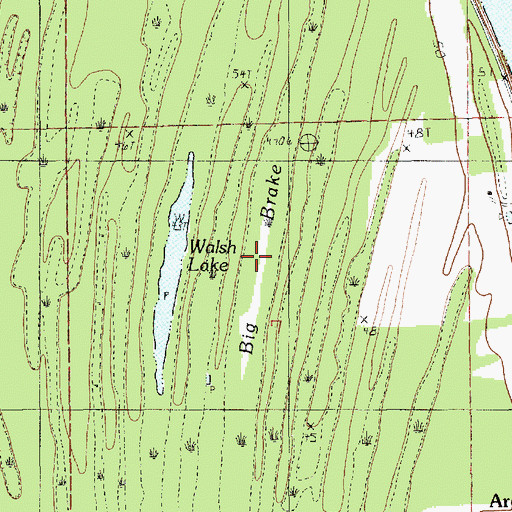 Topographic Map of Big Brake, LA