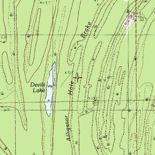 Topographic Map of Alligator Hole Brake, LA