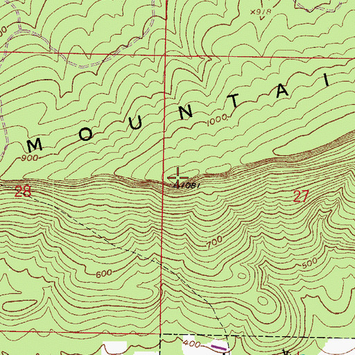 Topographic Map of Rose Creek Mountain, AR