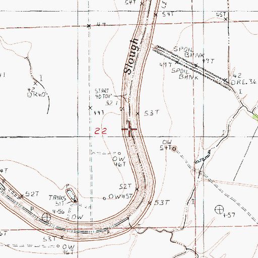 Topographic Map of Cow Pen Slough, LA