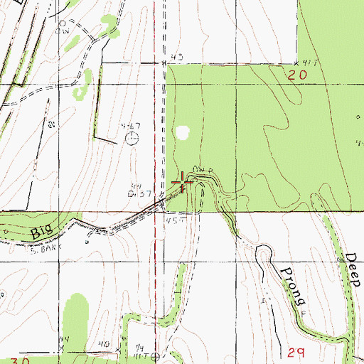 Topographic Map of Big Prong, LA