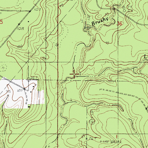 Topographic Map of Long Branch, LA