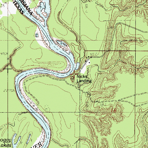 Topographic Map of Nicks Landing, LA