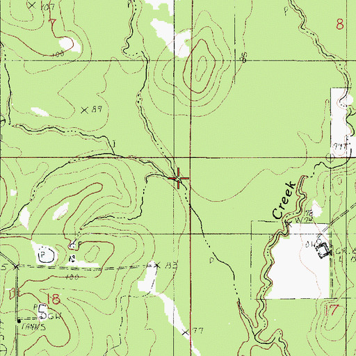 Topographic Map of Paul Burns Gully, LA