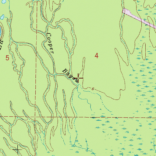 Topographic Map of Sabine Island Wildlife Game Management Area, LA