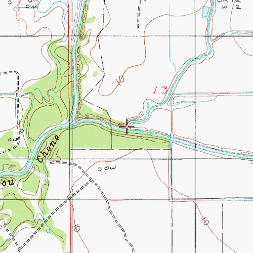 Topographic Map of Middle Bayou Grand Marais, LA