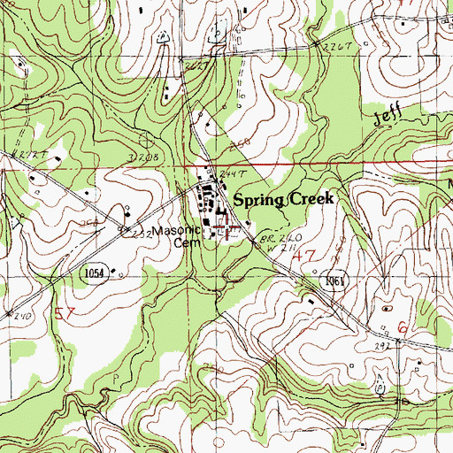 Topographic Map of Masonic Cemetery, LA