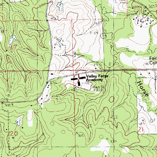 Topographic Map of Valley Forge Academy, LA