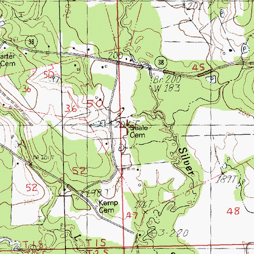 Topographic Map of Seale Cemetery, LA