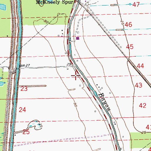 Topographic Map of Aline, LA