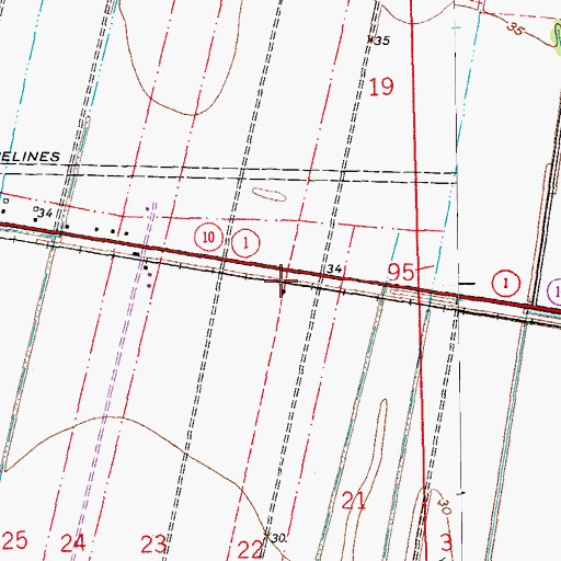 Topographic Map of Frederick Spur, LA