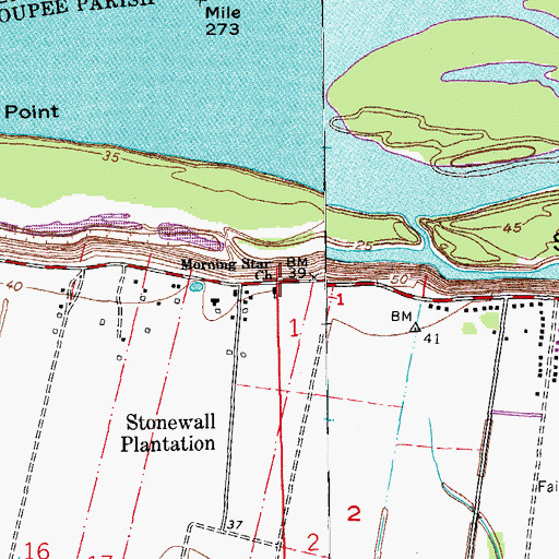 Topographic Map of Wilbert School (historical), LA