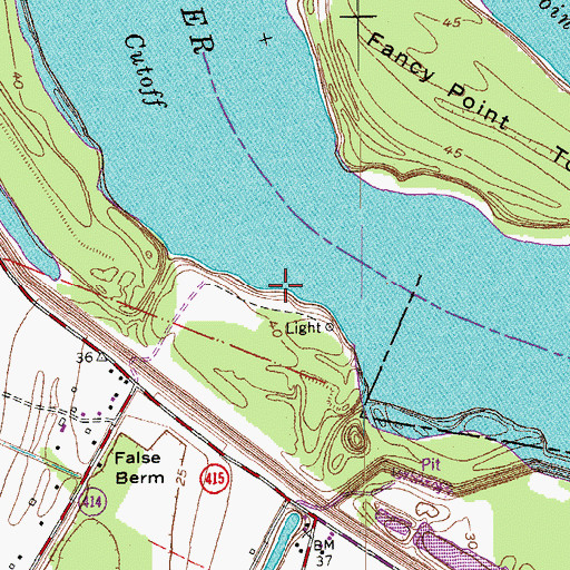 Topographic Map of Grand Bay Revetment, LA