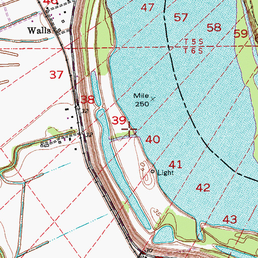 Topographic Map of Arbroth Revetment, LA