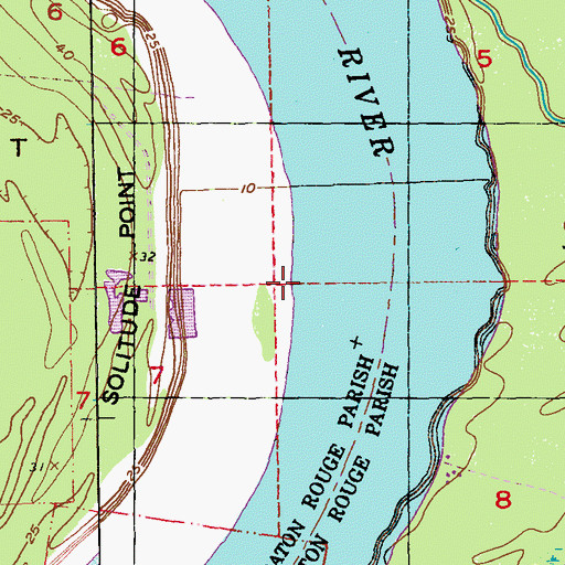 Topographic Map of Springfield Bend, LA