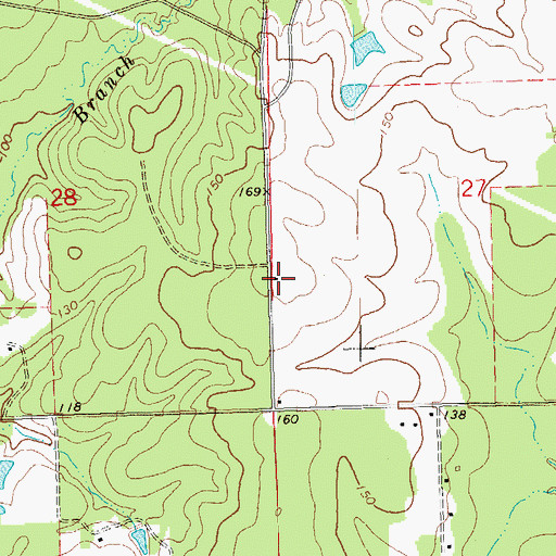 Topographic Map of Hillcrest School (historical), LA