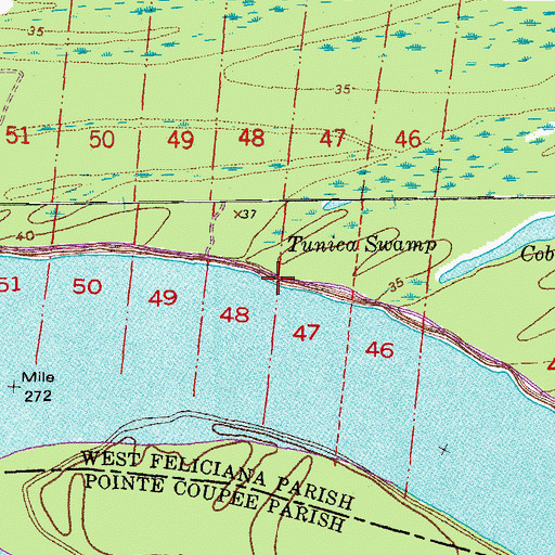 Topographic Map of Arrow Bend Revetment, LA