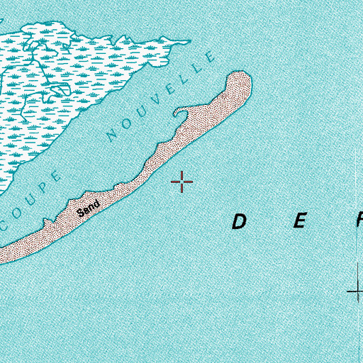 Topographic Map of Coupe Nouvelle, LA