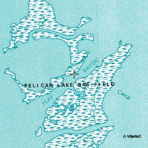 Topographic Map of Flat Bayou, LA