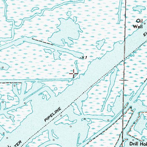 Topographic Map of Robinson Canal, LA