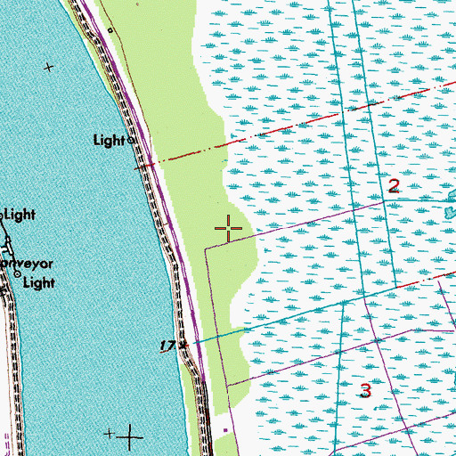 Topographic Map of Burnbridge, LA