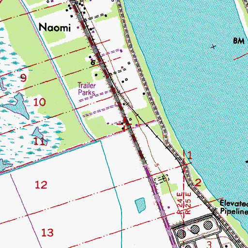 Topographic Map of La Reussite, LA