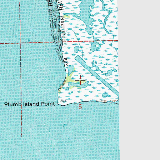 Topographic Map of Plumb Island, LA