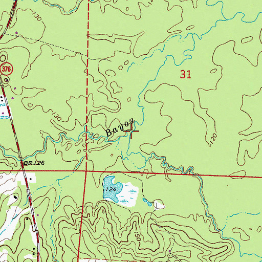 Topographic Map of Ross Creek, AR