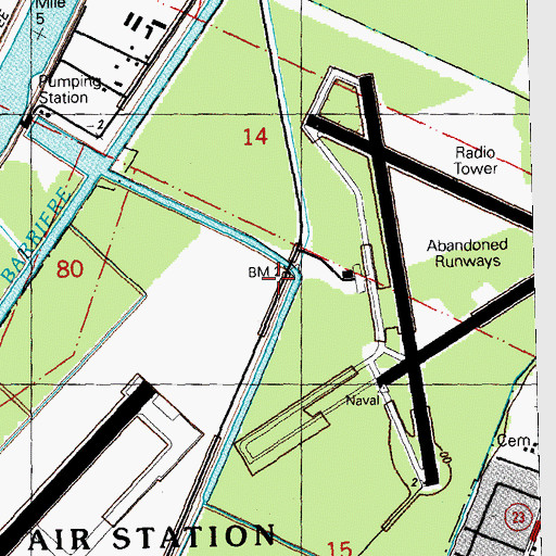 Topographic Map of Concession Canal, LA