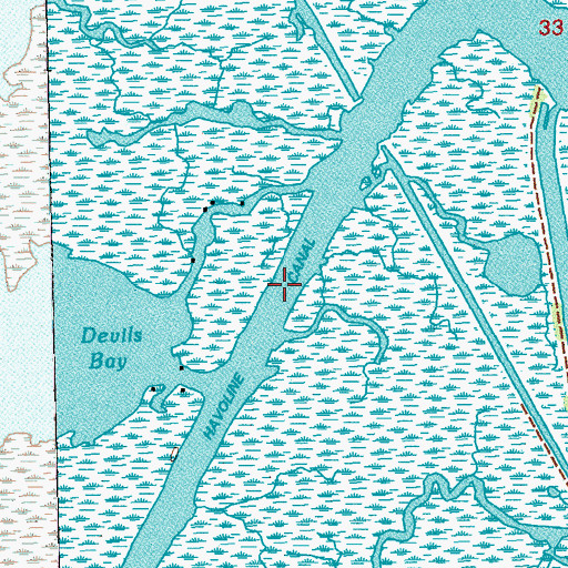Topographic Map of Havoline Canal, LA