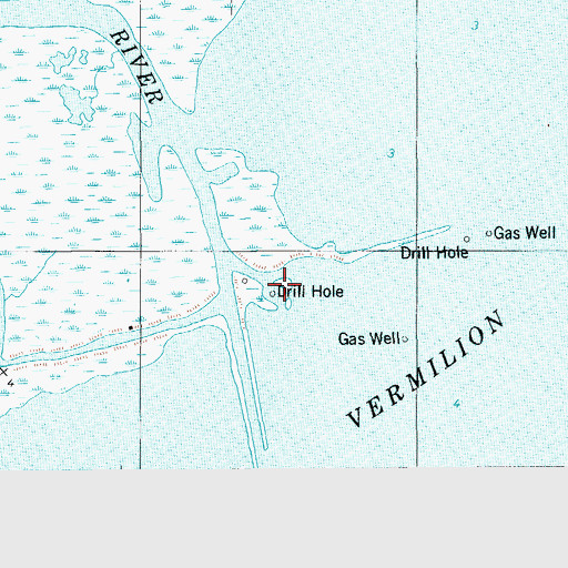 Topographic Map of Shell Island, LA