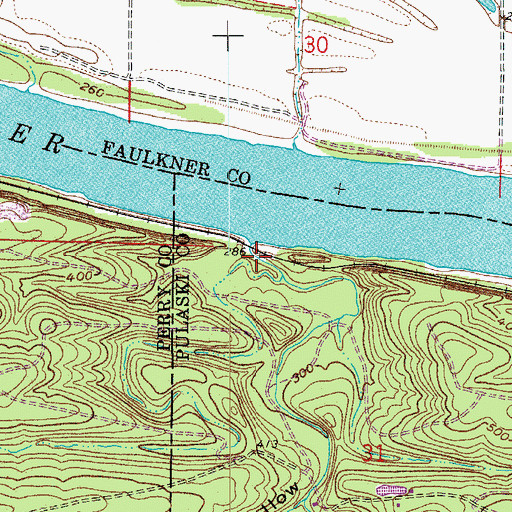Topographic Map of Ross Hollow, AR