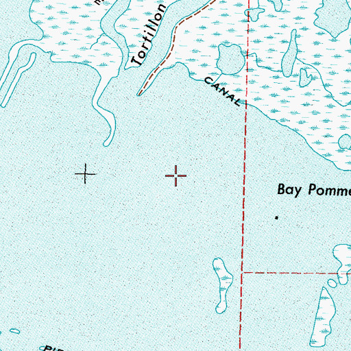 Topographic Map of Cross Canal, LA
