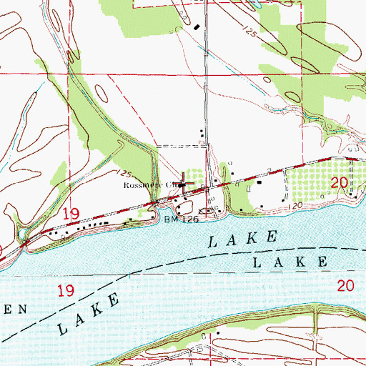 Topographic Map of Rossmere Church, AR