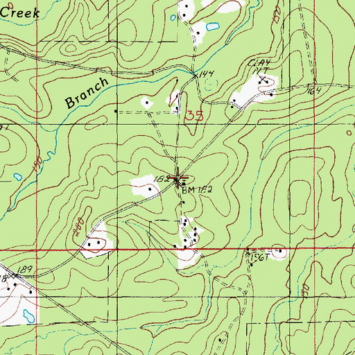 Topographic Map of Ashberry Missionary Baptist Church, LA