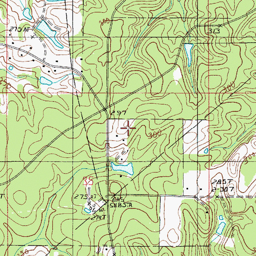 Topographic Map of Camp Davis, LA