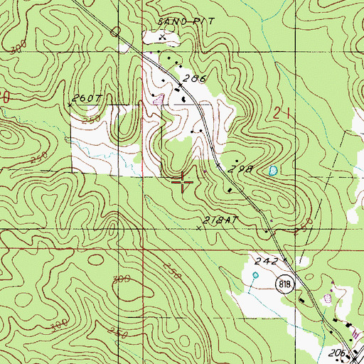 Topographic Map of Clay Gas Field, LA