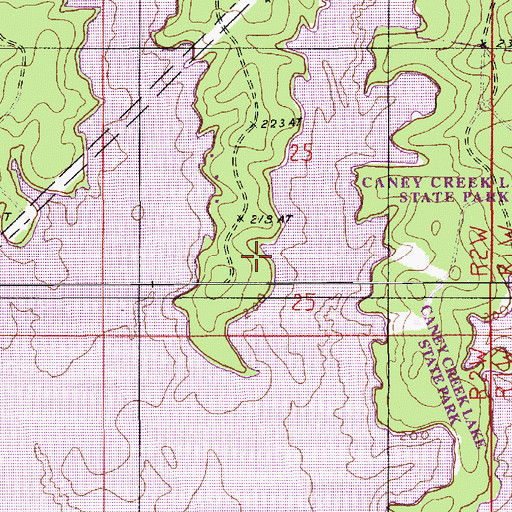 Topographic Map of Clear Branch Gas Field, LA