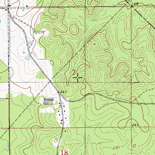 Topographic Map of Eros Gas Field, LA