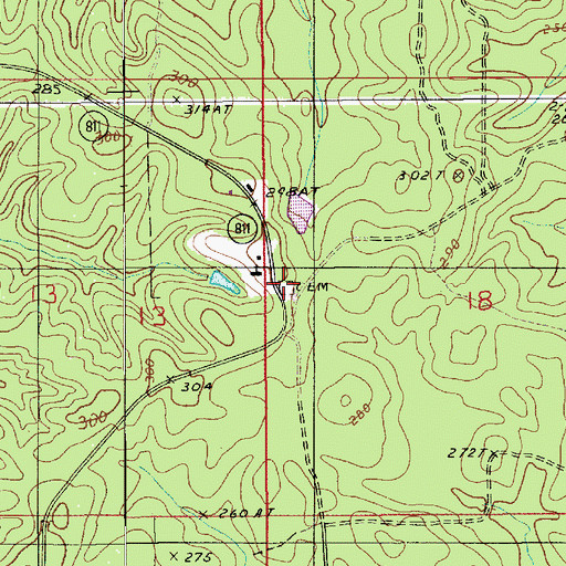 Topographic Map of Hebron Cemetery, LA