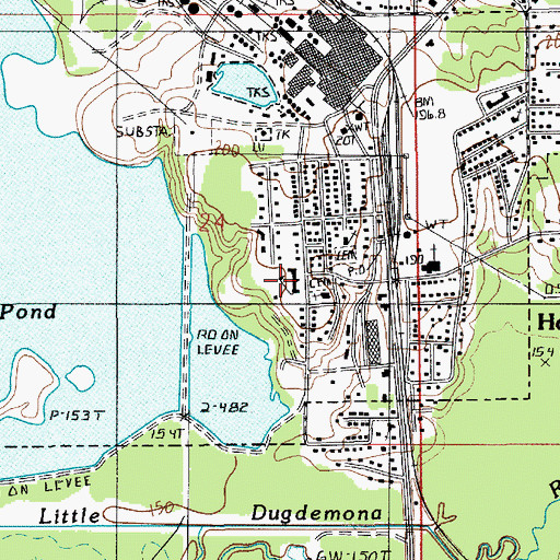 Topographic Map of Hodge Elementary School (historical), LA